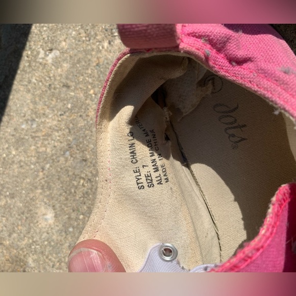 Size 3 - Converse Chuck Taylor All Star Teal - Dots Size 7 Pink Canvas Sneakers - Picture 9 of 10